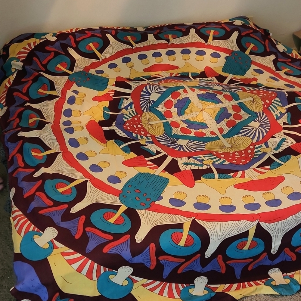 Earth Bound Mushroom Tapestry
